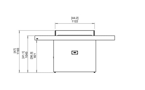 Ecosmart Fire Gin 90 (Bar) Fire Pit Table - Graphite Finish / Stainless Steel Burner - ESF.O.GIN.90.B.GH